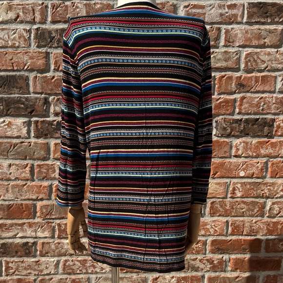Dana Buchman multicolored striped long sleeve v-neck top / M/Excellent condition - Picture 7 of 15